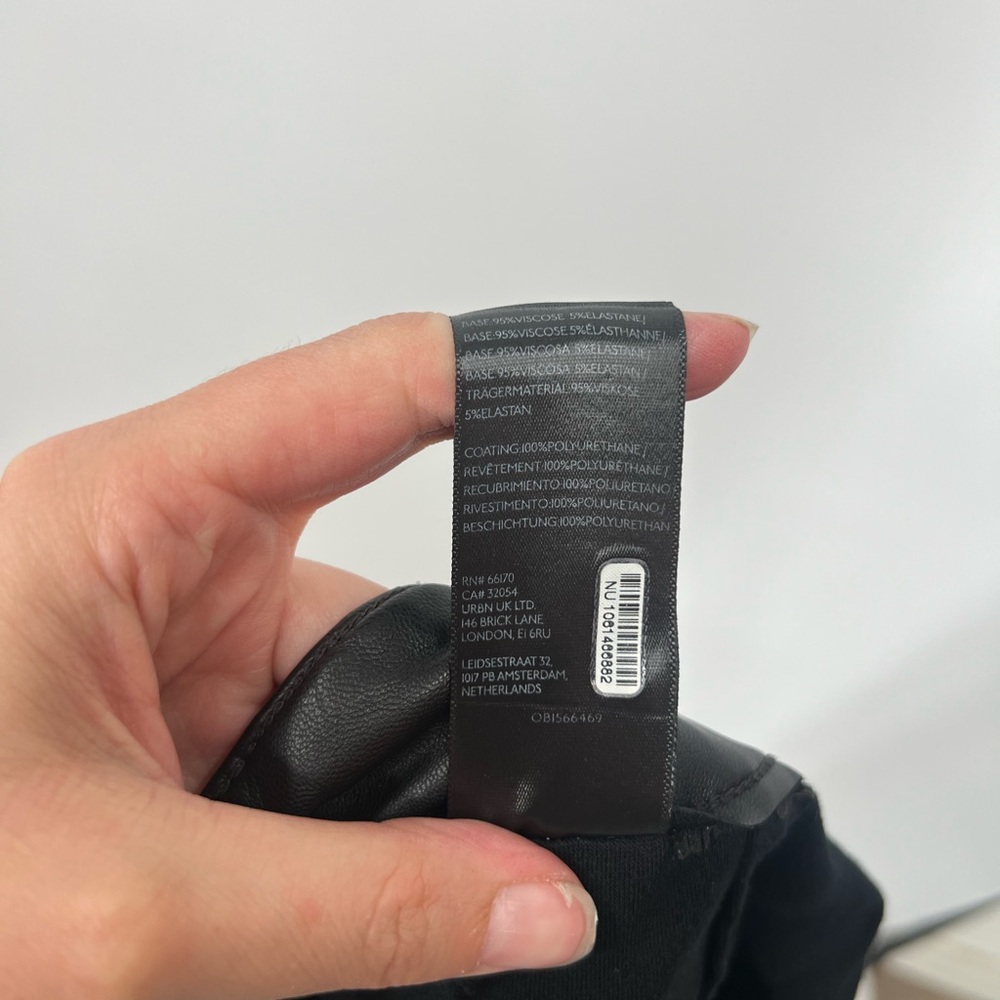 Maeve by Anthropologie Colette Faux Leather Cropped Wide-Leg Pants in Black - Picture 8 of 8